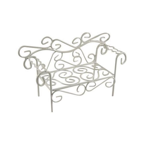 Миниатюра кукольная: Скамейка миниатюра 14х5.5х9 см, Y-149, металл