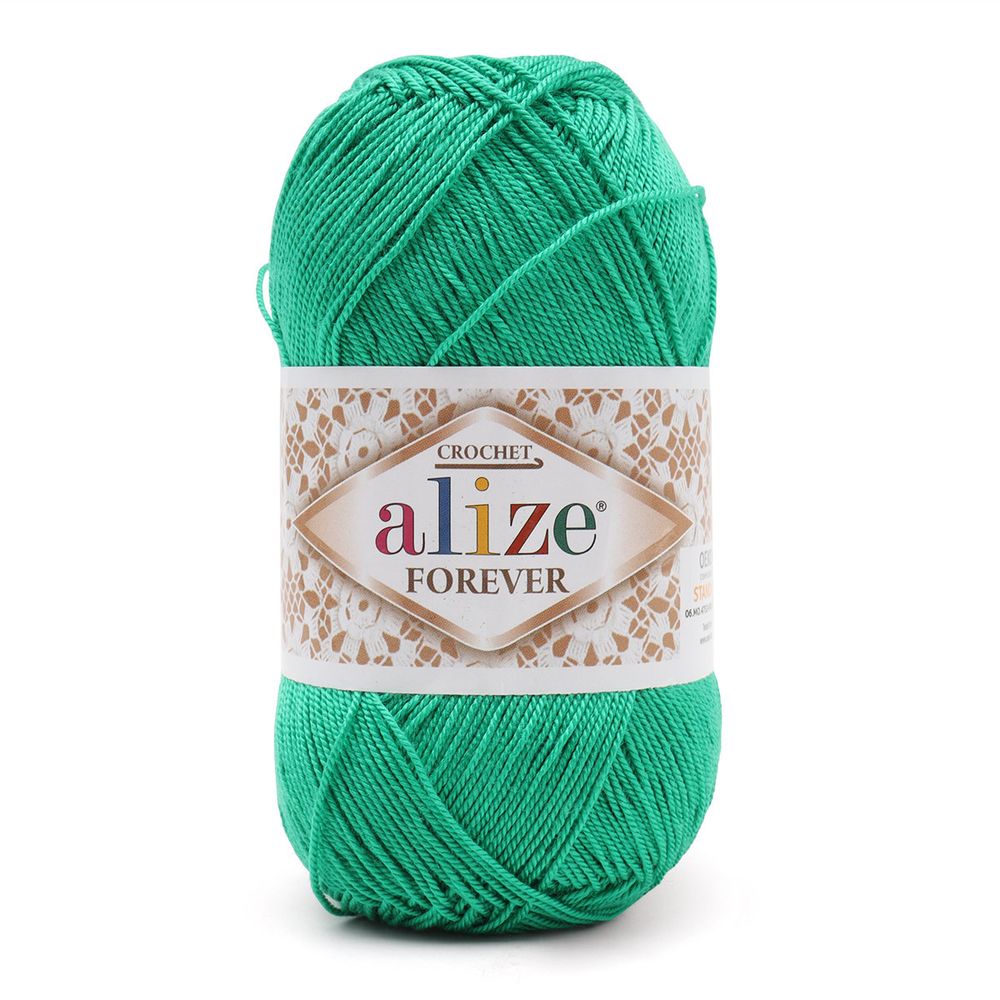 Пряжа Alize (Ализе) Forever Crochet / уп.5 мот. по 50 г, 300м, 123 изумруд