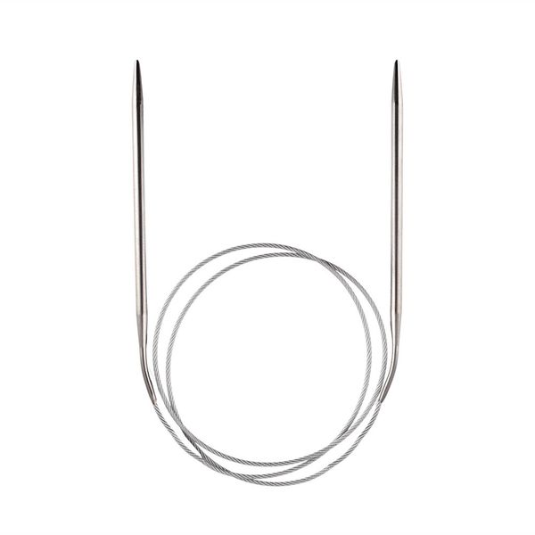 Спицы круговые металл ⌀4,0 мм, 100 см, с металлической леской, Gamma MKN