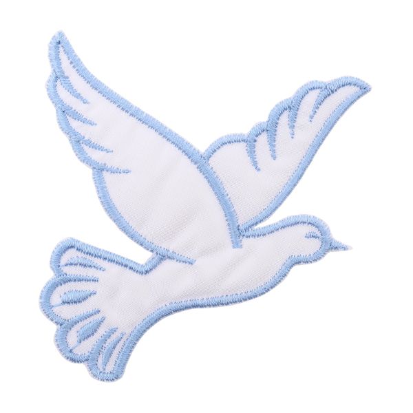 Термоаппликация Голубь, 73х80мм 10 шт (белый), 130501