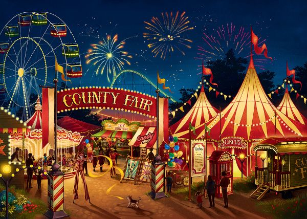 Пазл 1500 элементов, Ярмарка, PZL-1500/09, Фрея