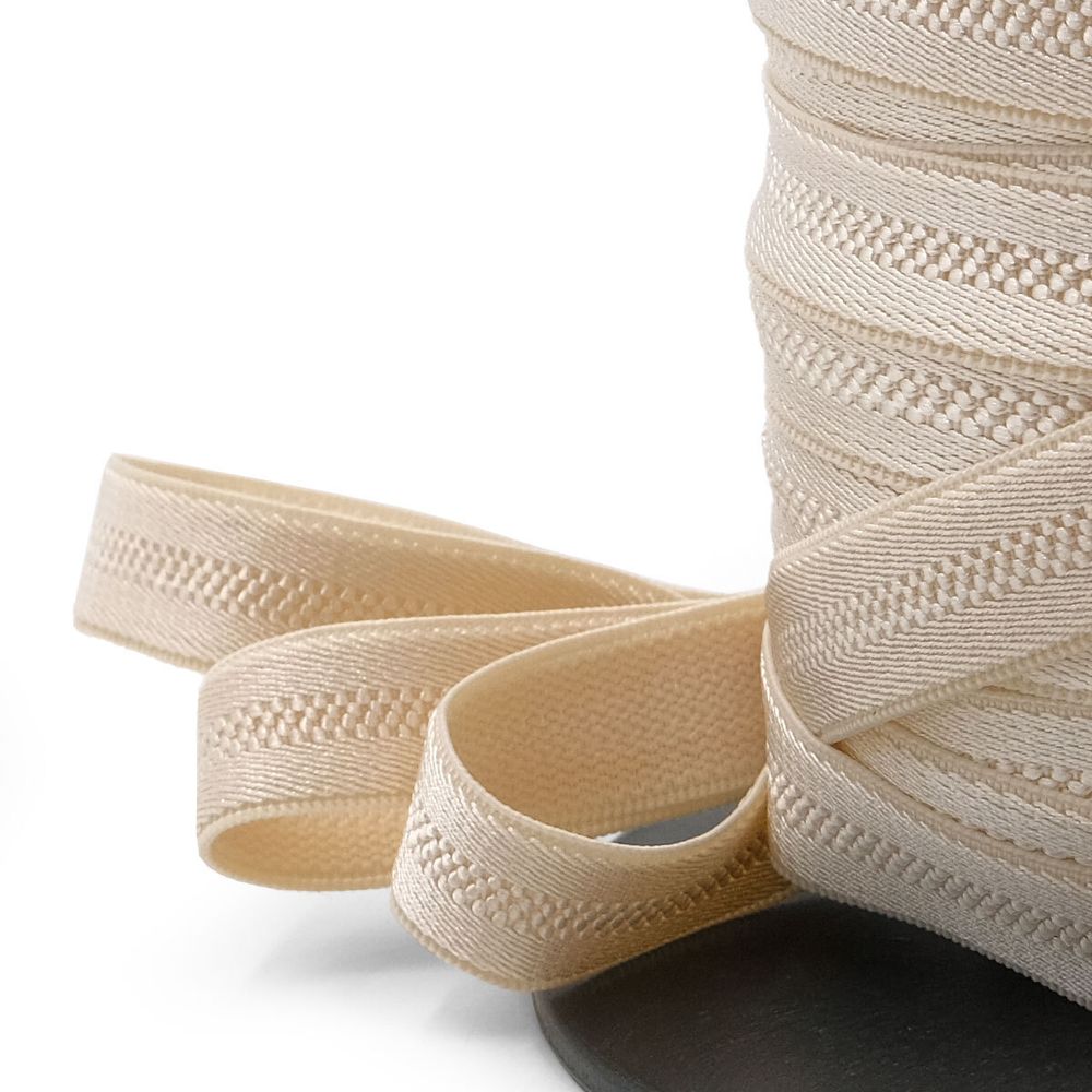 Резинка бельевая (бретелечная) 12.0 мм / 50 метров, бежевый, (ML207.012)