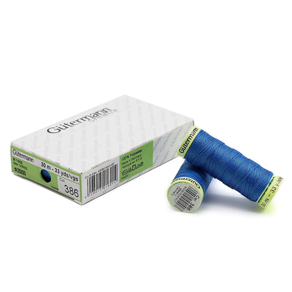 Нитки отделочные Gutermann Top Stitch, 30м, 386 королевский синий, 5 катушек