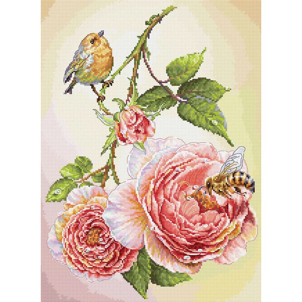 Набор для вышивания нитками Luca-S, Завтрак, 25х35см