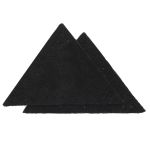 Заплатки пришивные из замши, треугольник равнобедр., стор.5см, с перфорацией, 2 шт, 100%кожа, 20 черный, 59901