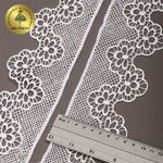 Кружево гипюр (плетёное) 80 мм, 0741 цв.01 белый уп.13.71м, Kruzhevo