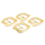 Пряжка ременная металл 40 мм, золото, 4 шт