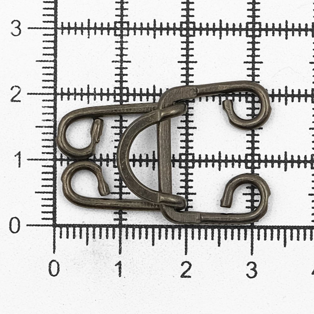 Крючки пришивные 30х20 мм, чер.никель мет, 10 шт, BIG