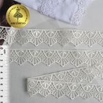 Кружево гипюр (плетёное) 30 мм, цв.4 молочный, уп. 9 м, Kruzhevo