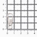 Карабин-крючок металл 04 мм (25х8 мм), никель, 100 шт