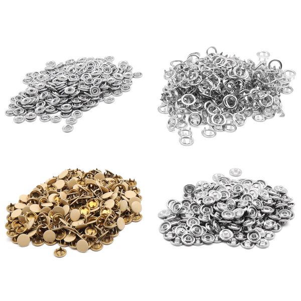 Кнопка рубашечная (джерси) закрытая ⌀9.5 мм, ≈1440 шт, МЕТАЛЛ, эмаль, 291 св.бежевый глянцевый, NEW STAR