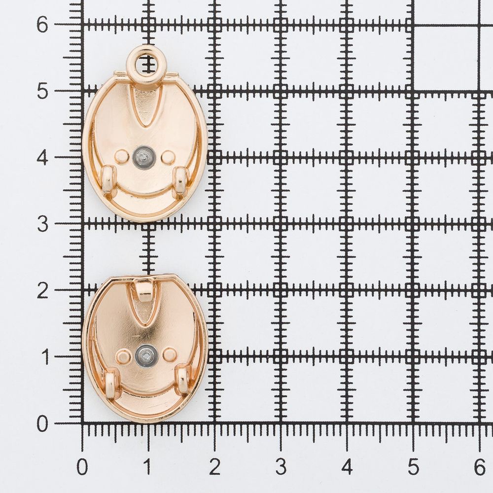 Крючки пришивные декоративные 44х18 мм, black/G, MT-1822, 4 шт