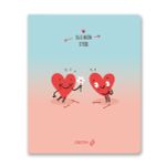 Тетрадь ученическая общая, твин лак, A5 80 л. на скобе 65 г/м², белизна 100% 5 шт клетка, 01528 Ты в моём сердце, Светоч Т204