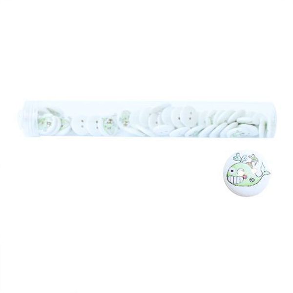 Пуговицы деревянные Мультяшные персонажи 18мм 50 шт, Кит