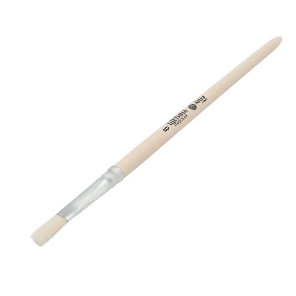 Кисть школьная, щетина, плоская №8, 5 шт, Astra&Craft