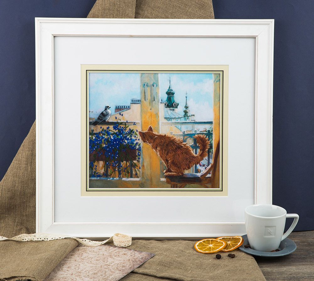 Набор для вышивания нитками Panna, Живая картина, Охотник, 25х22 см