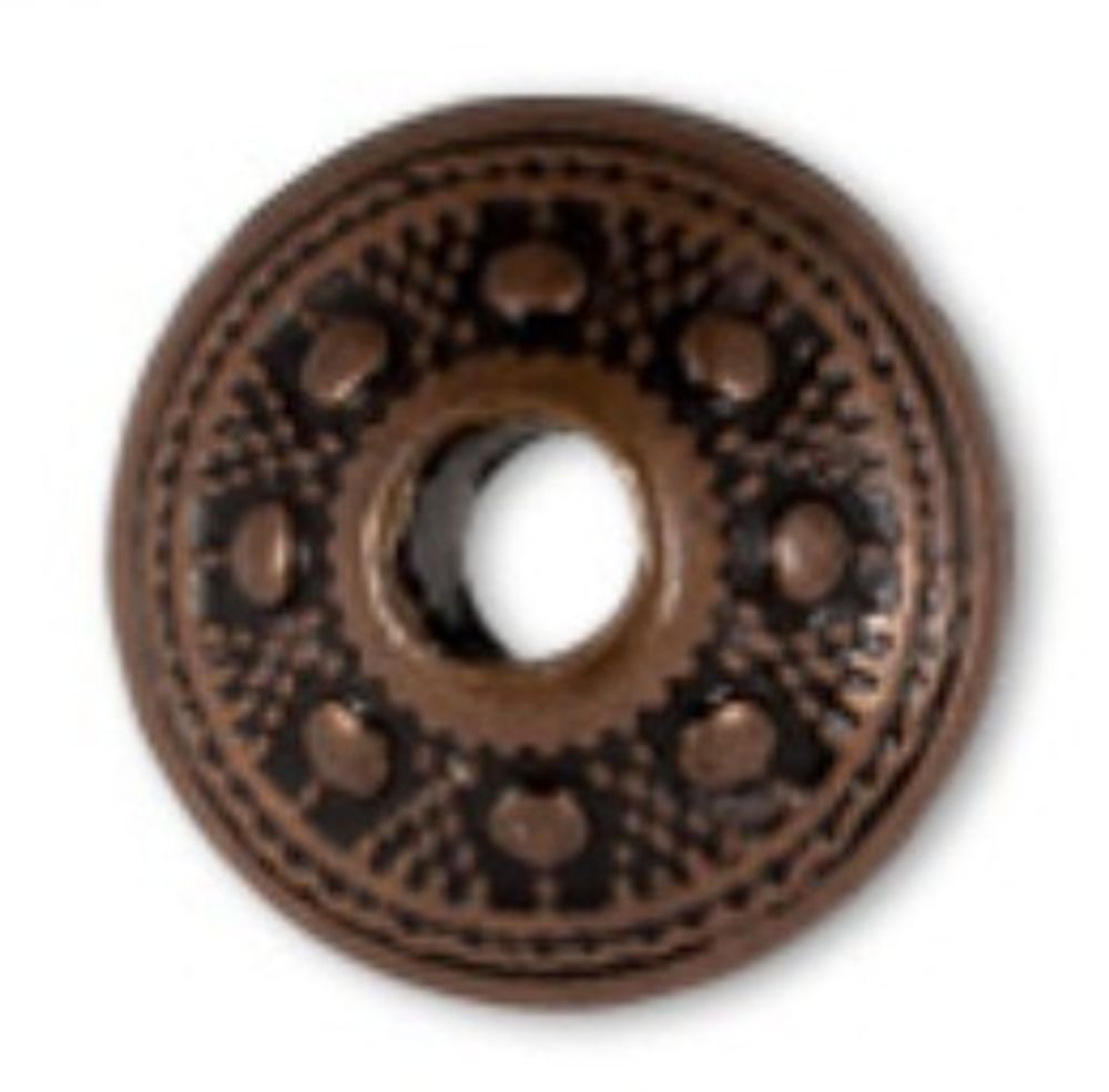 Бусины пластик под металл 15х9 мм, 25±1 шт, под античную медь, Zlatka, PBM-10