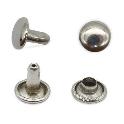 Хольнитены двухсторонние ⌀7 мм, h=6-7 мм, сталь, New Star №33, цв.никель, ≈100 шт