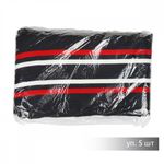 Подвяз (довяз) трикотажный 14.0х100 см, т.синий с белой и красной полосами, двухслойный, 100% п/э, 5 штук