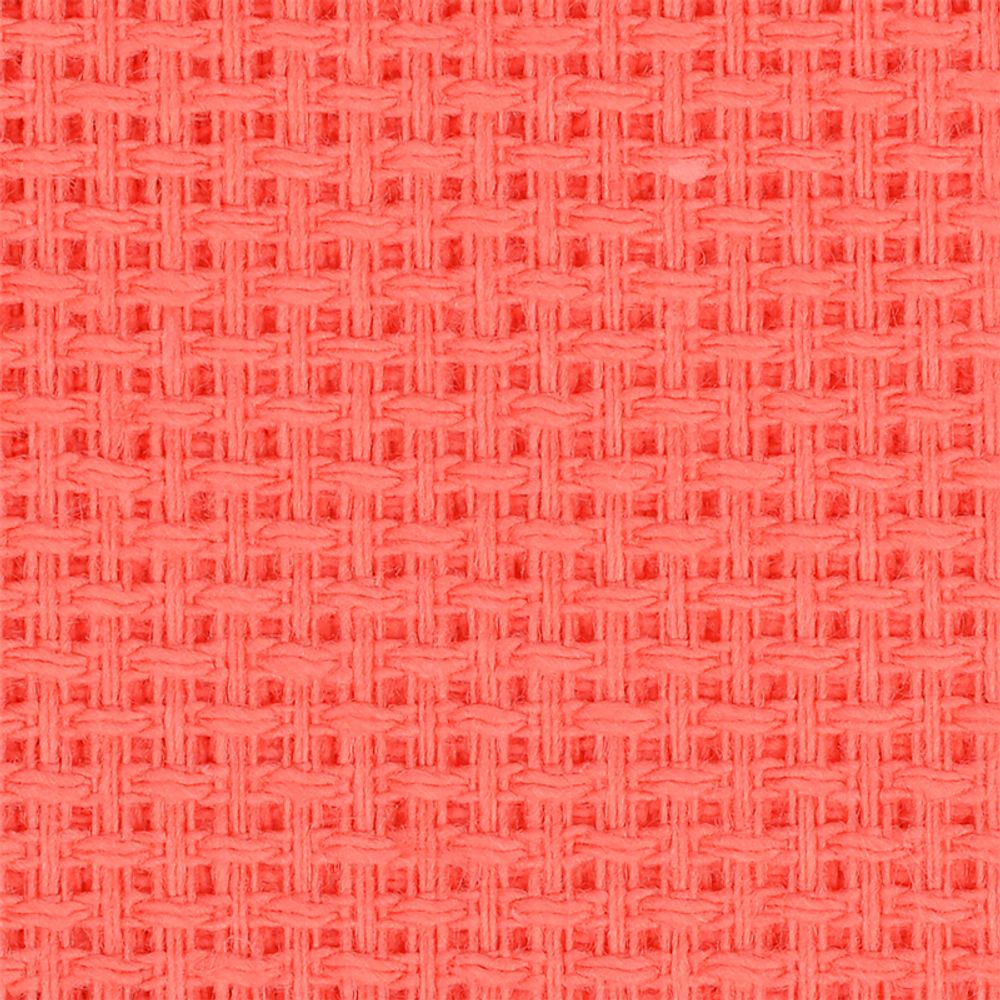 Канва средняя для вышивания, 563 (13) (10х55кл) 40х50 см, цв. коралл
