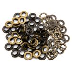 Люверсы металл ⌀_9.5 мм (внутр.), латунь, цв.латунь плоский, 50 шт, BIG