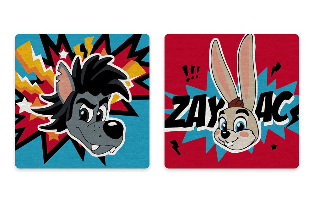 Картина по номерам Фрея, Союзмультфильм. Ну, погоди! Комикс, на магните, 9х9 см