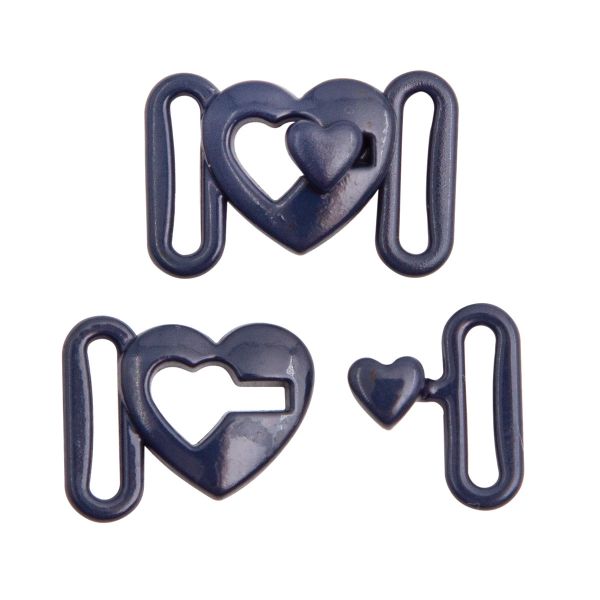 Пряжка-застежка для бюстгальтера металл 8.0 мм, металл/эмаль, C147 темно-синий, 10 шт