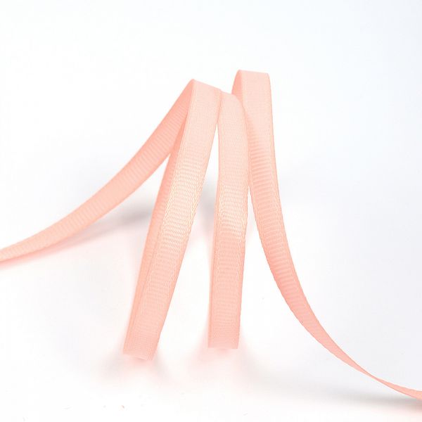 Лента репсовая (в рубчик) 6.0 мм, 714 светлый персиковый, уп. 27,4м