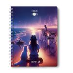 Тетрадь ученическая общая, A5 96 л. на гребне 65 г/м², белизна 100 %, 4 шт, клетка, 01200 Магия заката, Светоч Т115