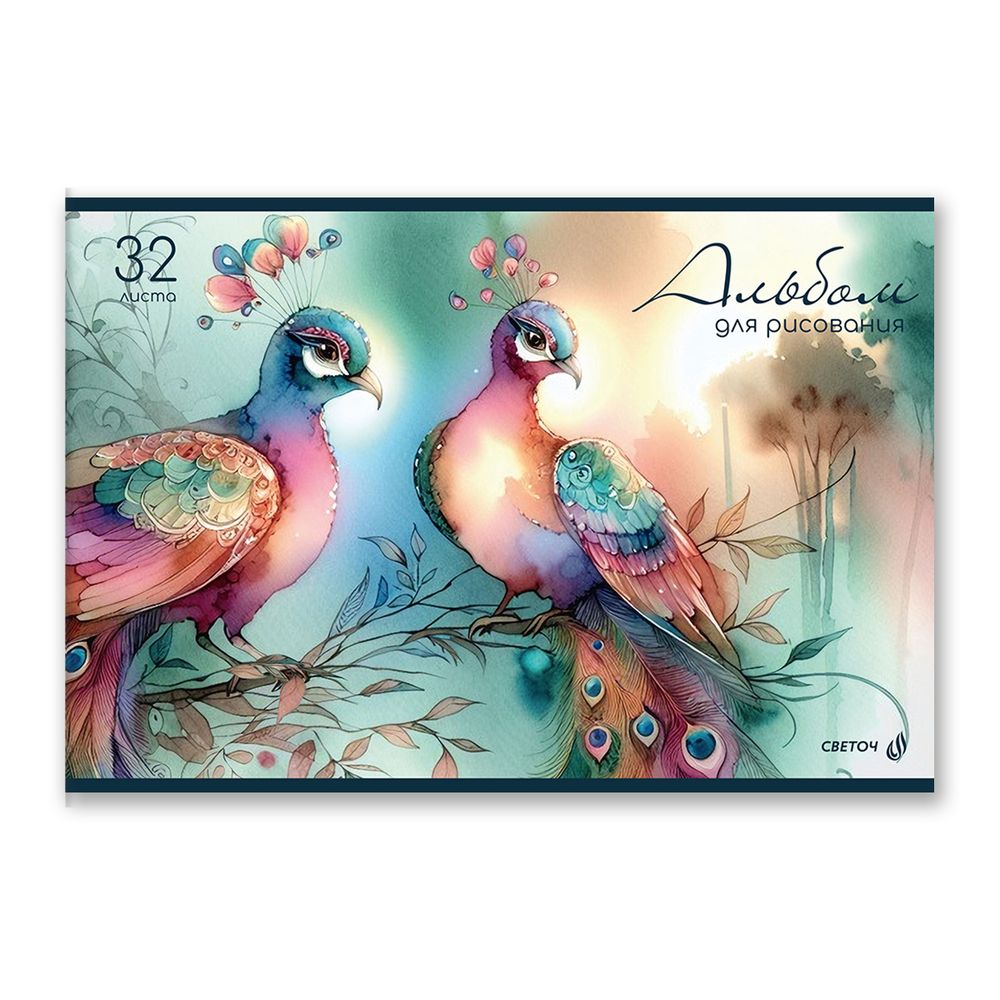 Альбом для рисования 100 г/м², A4 29.5х20.2 см, 32 л. на скобе 5 шт, 01704 МИКС Живые сюжеты, Светоч А256