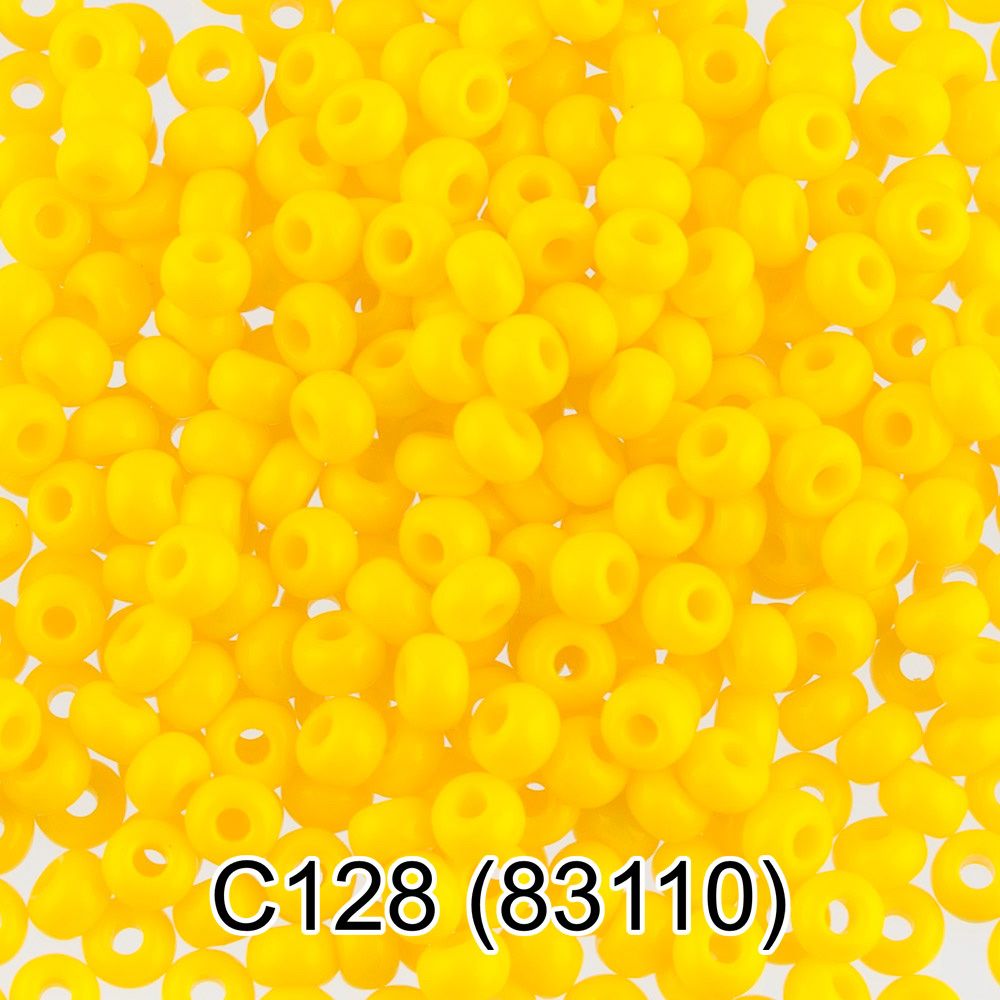 Бисер Gamma 10/0 (2.3 мм), 150 г (10х5 г), C128 желтый, 83110, круглый 3