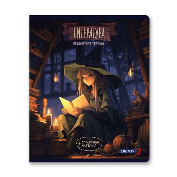 Тетрадь со справочным материалом Ковен тайных знаний, A5+ 48 л. на скобе 65 г/м², белизна 100%, 10 шт, линия, 00857 Литература, Светоч 48Т6