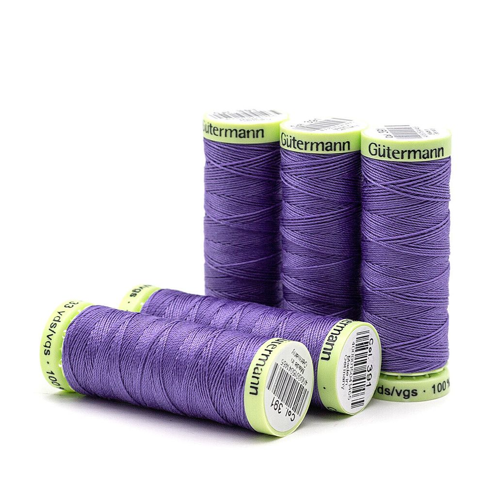 Нитки отделочные Gutermann Top Stitch, 30м, 391 сиреневый, 5 катушек