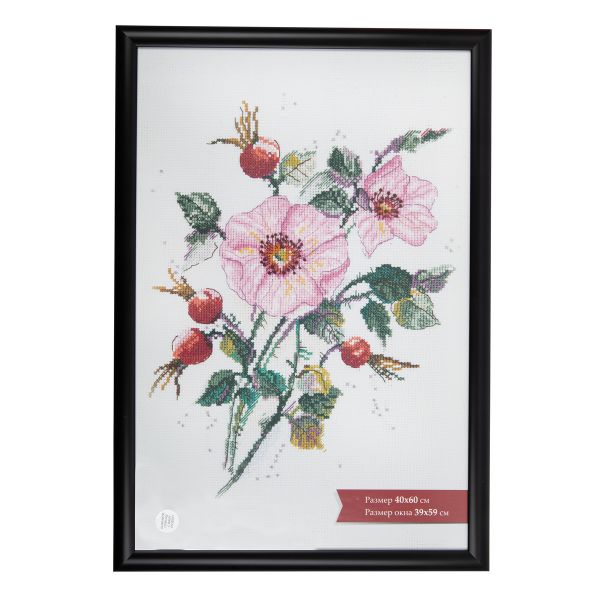 Рамка для картины (фото) пластик с оргстеклом 40х60 см, черный, Gamma ПРК-22