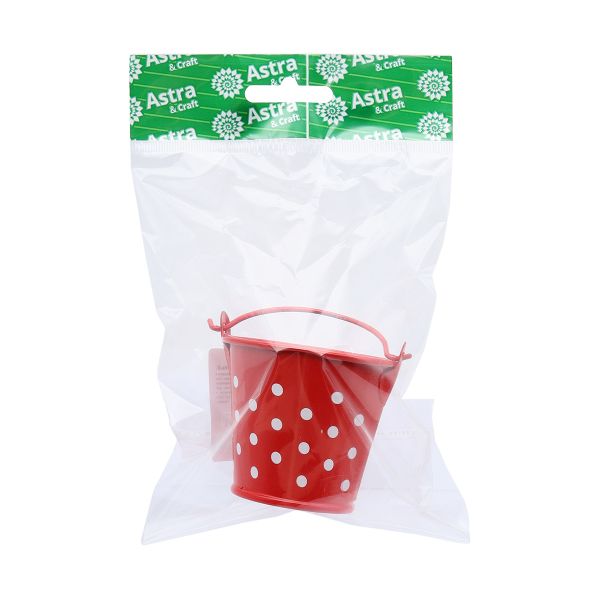 Ведро в горошек 6х5,3см (красный), AR004-1