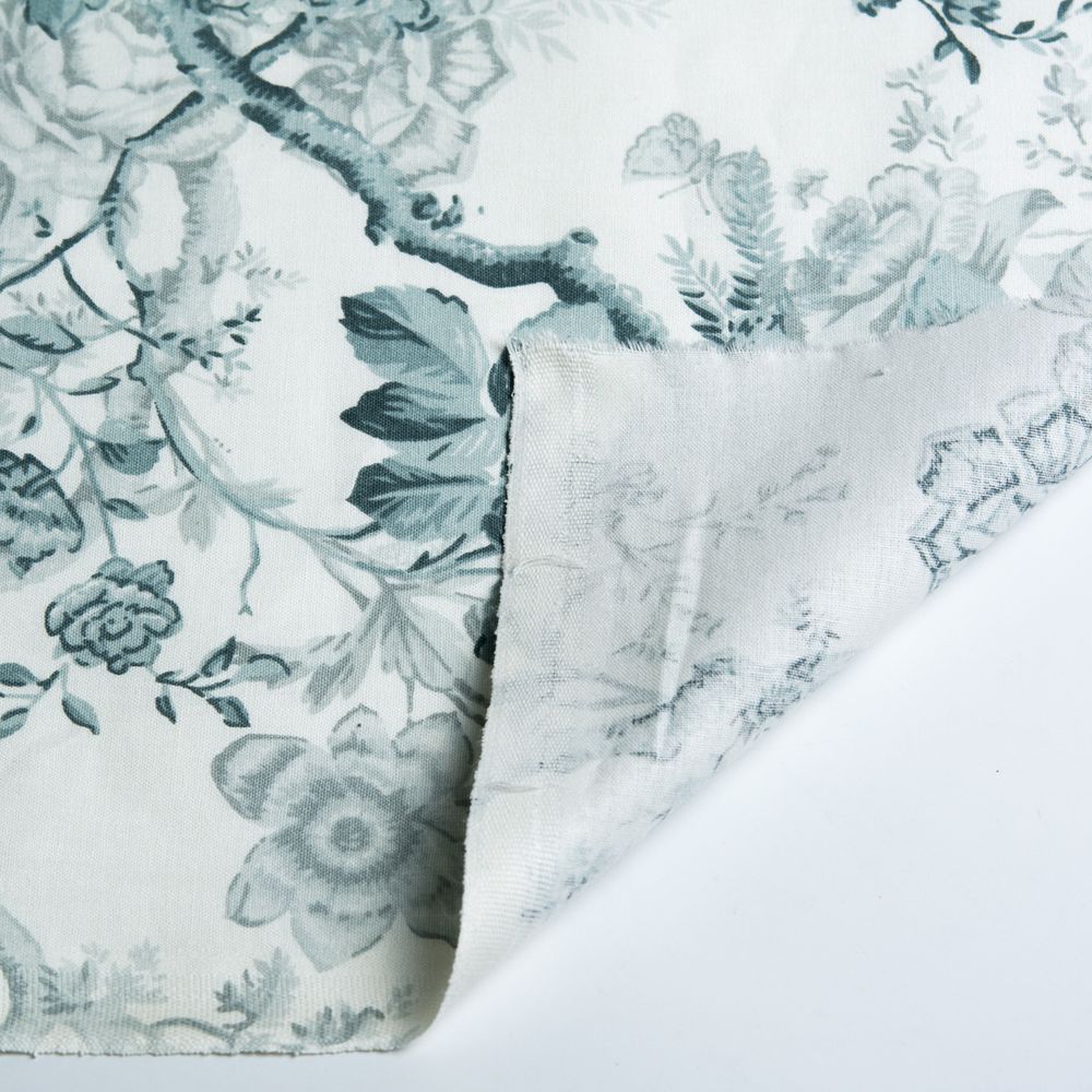 Ранфорс Розы моно 130 г/м², шир.240 см, в нарезке, цв. мята, 10 метров /TOS/