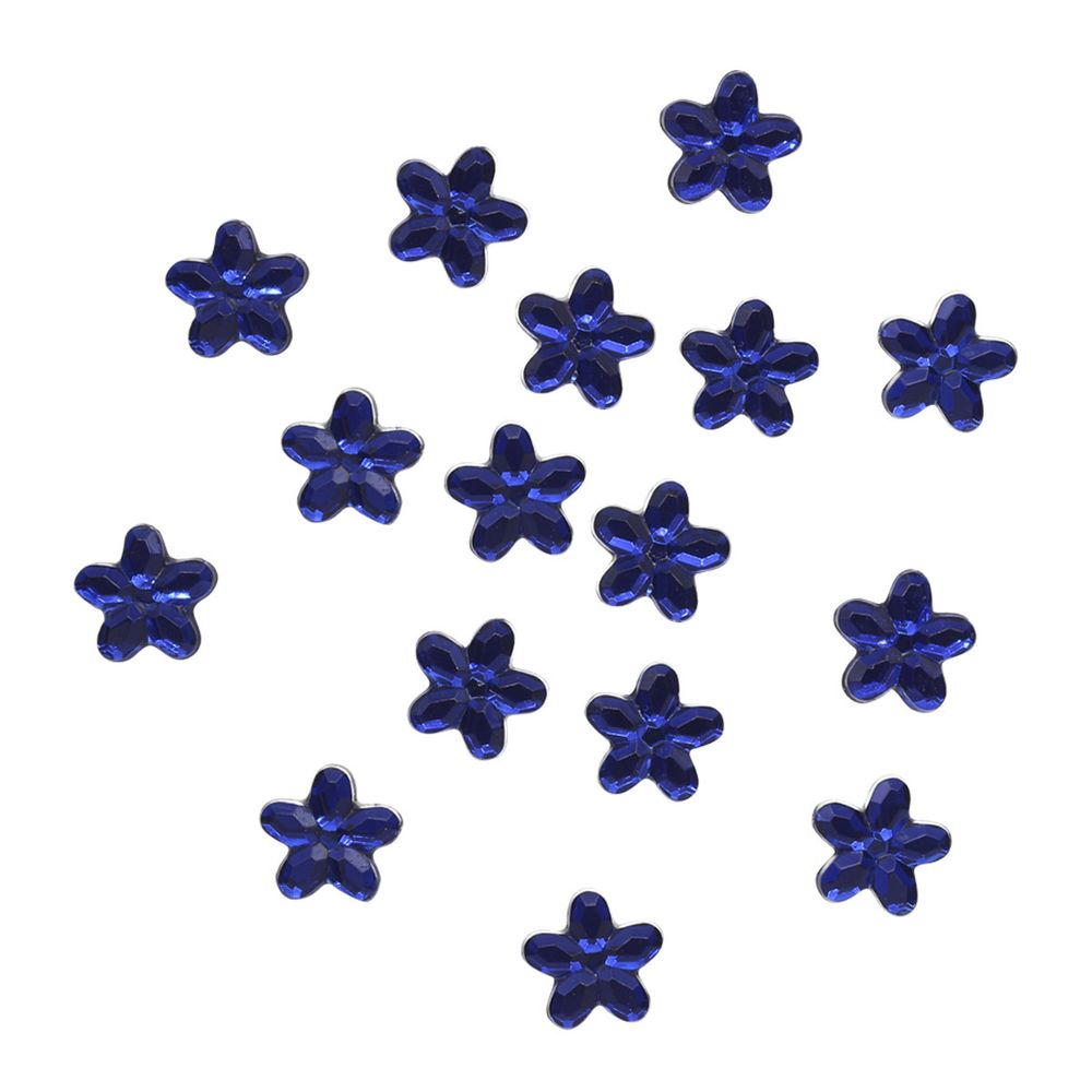 Кабошоны для скрапбукинга Цветы, 10 мм, 15 шт, королевский синий, Dress it up, 3813