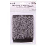 Кружево шантильи (реснички) 150 мм / 5х3 м, серый, Blitz LCE-31SH