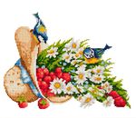 Алмазная (кристальная) мозаика Фрея, Синички, 30х35 см