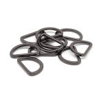 Полукольцо литое металл внутр. 20 мм (внешн. 25х16 мм), плоское, 10 шт, чер.никель ГР, 6875