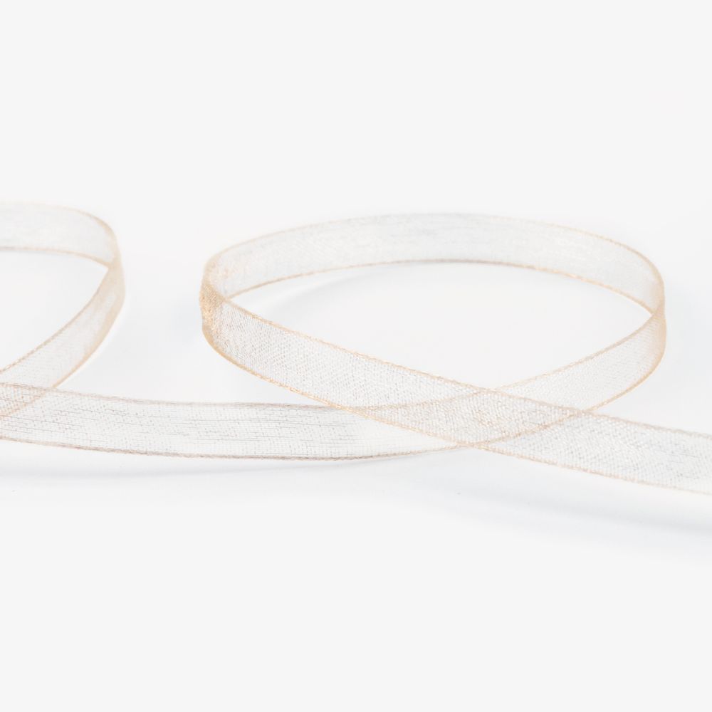 Лента капроновая (органза) _6.0 мм / 45.7 метров, 003 бл. кремовый, Blitz OR-6