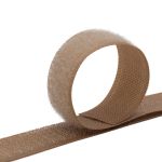 Лента контактная липучка (велкро) пришивная 25 мм / 25 метров, 5040 яр.шоколад, ПАРА (крючок+петля), качество "C"