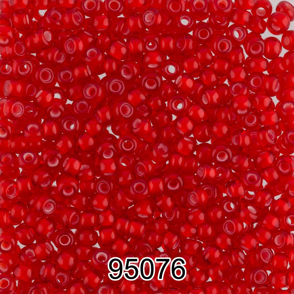 Бисер Preciosa 10/0 (2.3 мм), 500 г, 95076 (Ф621) красный