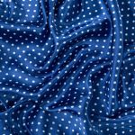 Ткань блузочная Poly satin 75 г/м², 200х145 см, 17 синий/ белый, Gamma PSS-002