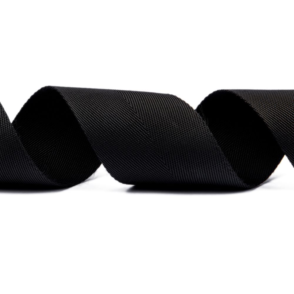 Стропа (ременная лента) 60 мм / 25 метров, толщ. 1.19 мм, [28 г/пог.м], 100% п/п, черный, Gamma С2693Г17