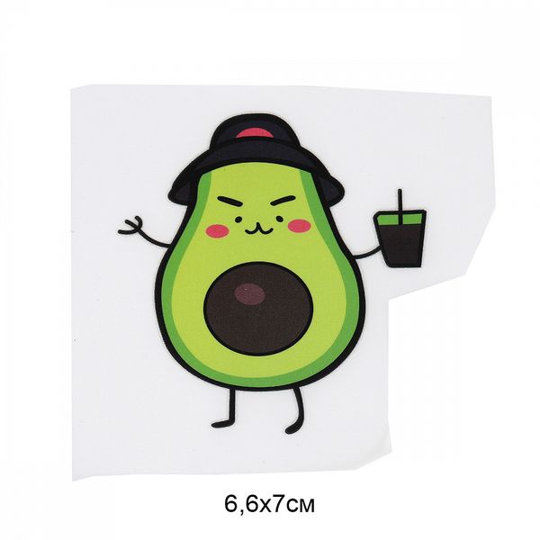 Термотрансфер арт.1265 Авокадо 6,6х7см, уп.10 шт