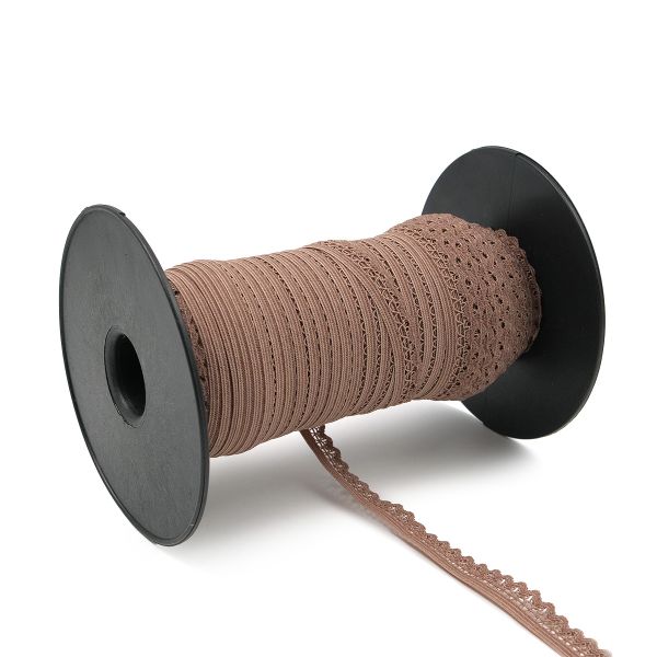 Резинка бельевая (ажурная) 13.5 мм / 50 метров, шиншилла, 0313/81