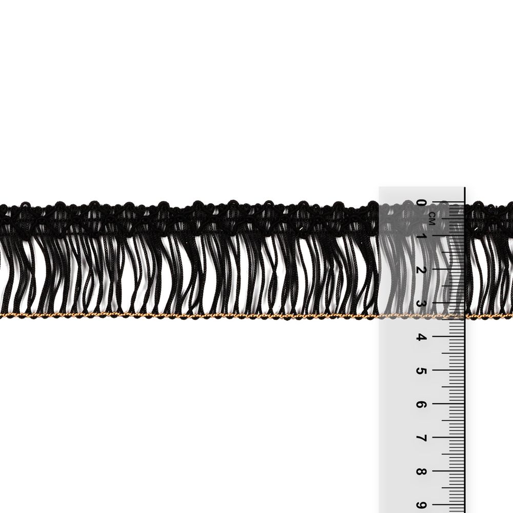 Бахрома отделочная 35.0 мм / 16 метров, 115 черный, Gamma А-06