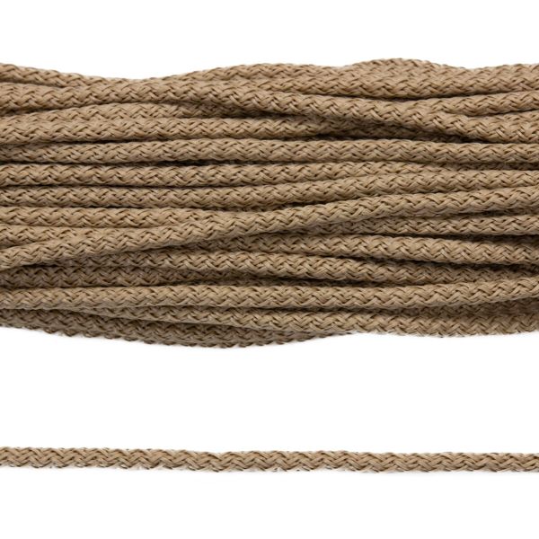 Шнур полипропилен круглый вязаный ⌀6.0 мм / 100 метров, 6-04 бежевый