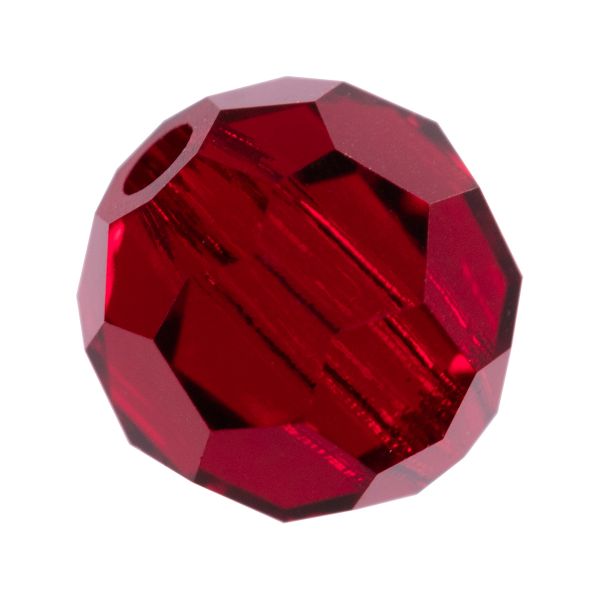 Бусины стекло ⌀6 мм, 12 шт, красный/siam, Preciosa 451-19-602